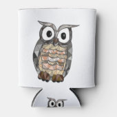 幾何学フクロウ 缶クーラー (正面)