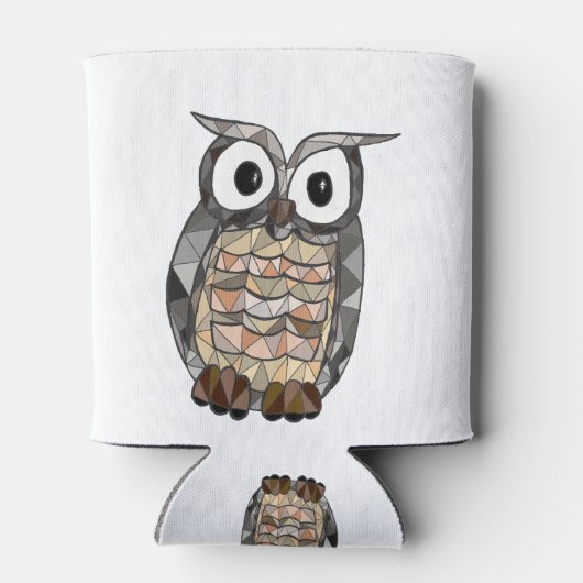 幾何学フクロウ 缶クーラー (裏面)