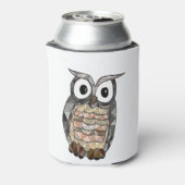幾何学フクロウ 缶クーラー (缶裏面)