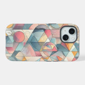 幾何学フュージョン iPhone 15ケース (裏面横)