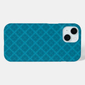 幾何学ブルーアールデコ Case-Mate iPhoneケース (裏面 (横))