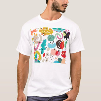 幾何学ポップアートブロック Tシャツ