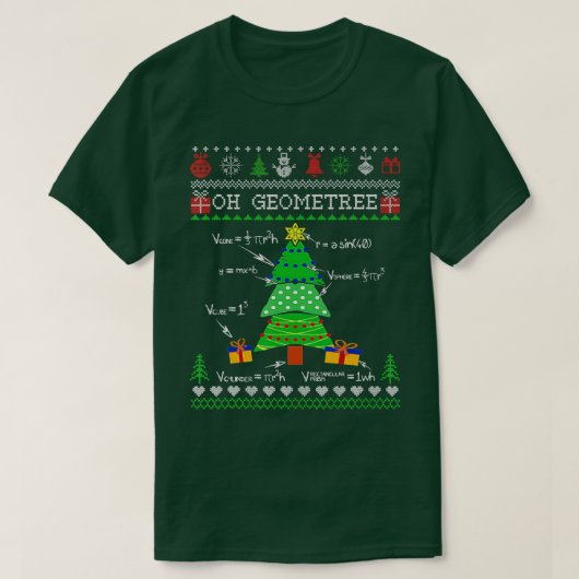 幾何学マス科学先生クリスマス2023 Oh Ge Tシャツ (デザイン正面)
