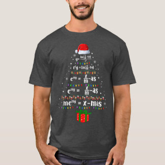 幾何学マス科学先生メリークリスマス Tシャツ