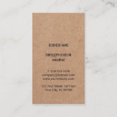 幾何学モダンクラフトペーパーグレーホワイトコンサルタント 名刺 (裏面)