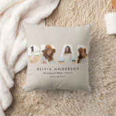 幾何学モダンタイポグラフィアーチの卒業 クッション (ブランケット)