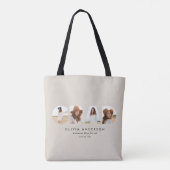 幾何学モダンタイポグラフィアーチの卒業 トートバッグ (裏面)