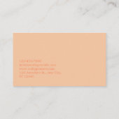 幾何学モダンライオンパステルfeminimeカラーアート 名刺 (裏面)