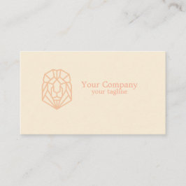 幾何学モダンライオンパステルfeminimeカラーアート 名刺