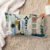 幾何学モダン学 ランバークッション (ブランケット)