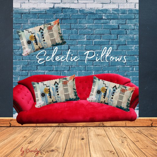 幾何学モダン学 ランバークッション