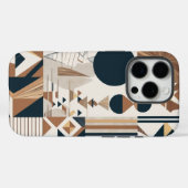 幾何学モダン抽象デザイン フォンケース Case-Mate iPhoneケース (裏面 (横))