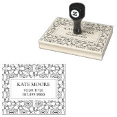 幾何学モダン模様モノグラム ラバースタンプ (押印)