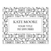 幾何学モダン模様モノグラム ラバースタンプ (インプリント)