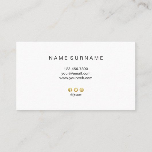 幾何学モダン模様大理石名刺 名刺 (裏面)