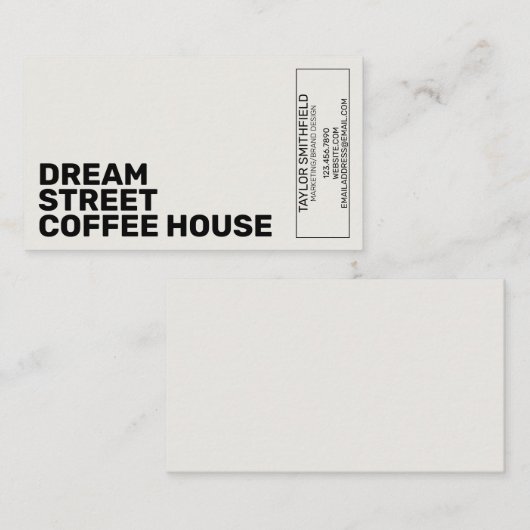 幾何学モダン的 名刺 (正面/裏面)