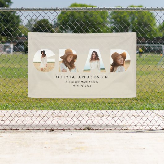 幾何学モダン黒写真数々のの卒業 横断幕 (インサイチュ)