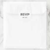幾何学レトロ結婚式RSVP ラウンドシール (バッグ)