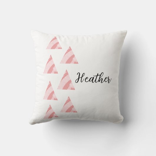 幾何学三角形と名前 クッション (裏面)