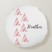 幾何学三角形と名前 ラウンドクッション (裏面)