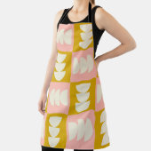 幾何学中世紀のモダンレトロパターン エプロン (インサイチュ)