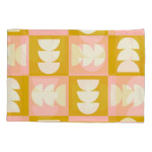 幾何学中世紀のモダンレトロパターン 枕カバー (裏面)