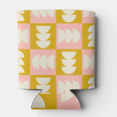 幾何学中世紀のモダンレトロパターン 缶クーラー (裏面)