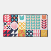 幾何学中世紀カラフル半ファンキー期 デスクマット (正面)
