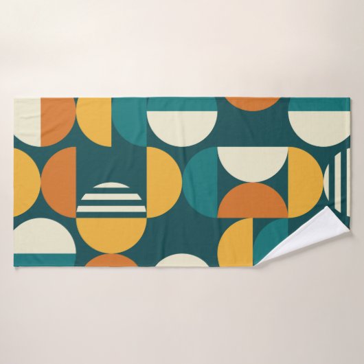 幾何学中世紀シームレモダンスパターン – 60 バスタオル (バスタオル)