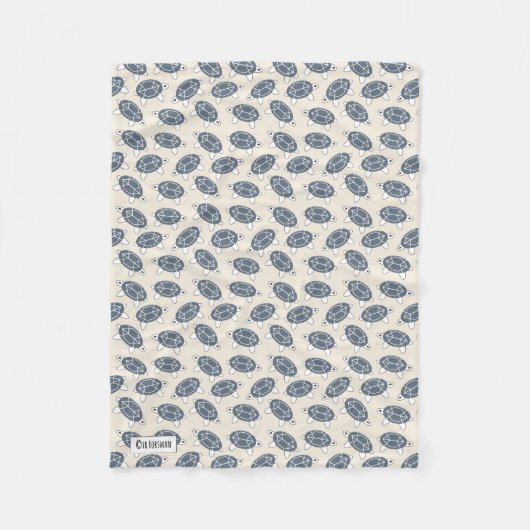 幾何学亀の毛布 フリースブランケット (正面)