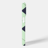 幾何学交差パステルグリーンライン（名前あり） Case-Mate iPhoneケース (裏面 / 右)