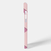 幾何学交差パステルピンク線（名前あり） Case-Mate iPhoneケース (裏面 / 左)