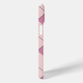 幾何学交差パステルピンク線（名前あり） Case-Mate iPhoneケース (裏面 / 右)