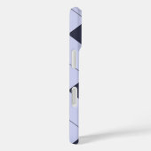 幾何学交差パステルブルー線(名前あり) Case-Mate iPhoneケース (裏面 / 右)