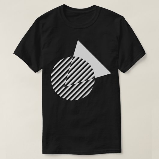 幾何学円と三角形のデザイン Tシャツ (デザイン正面)