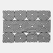 幾何学円と正方形 キッチンタオル (横)