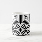 幾何学円と正方形 コーヒーマグカップ (中央)