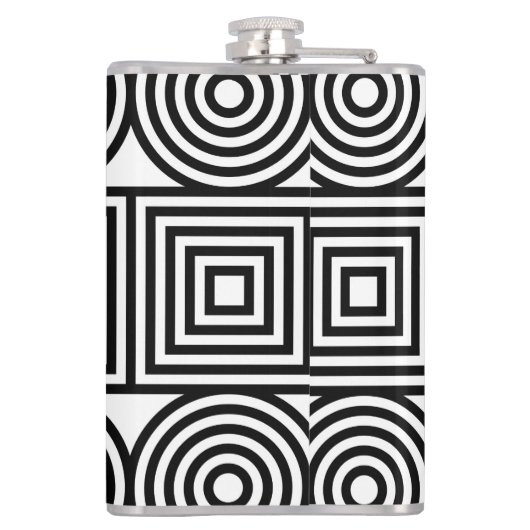 幾何学円と正方形 フラスク (裏面)