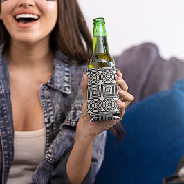 幾何学円と正方形 缶クーラー