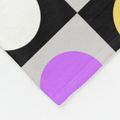 幾何学円のドットパターン フリースブランケット (角)