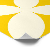 幾何学円の形状シームレスパターンベージュ色whit ポスター (角)