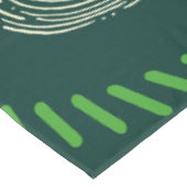 幾何学円の線（緑）アイボリー テーブルクロス (アングル)