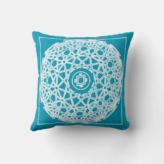 幾何学円は任意の色カスタム枕を選択 クッション (裏面)