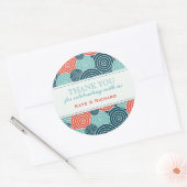 幾何学円パターン結婚式の引き出物シール ラウンドシール (封筒)