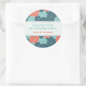 幾何学円パターン結婚式の引き出物シール ラウンドシール (バッグ)