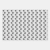 幾何学円パターン(&W) ラッピングペーパーシート (正面)