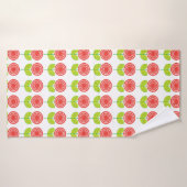 幾何学円フラワーパターン バスタオル (バスタオル)