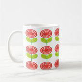 幾何学円フラワーフローラ コーヒーマグカップ (左)