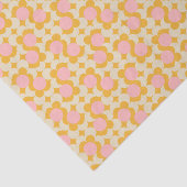 幾何学円ミッドセンチュリーフラワーパターン 薄葉紙 (詳細)