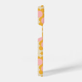 幾何学円ミッドセンチュリーフラワーパターン iPhoneケース (右側面)